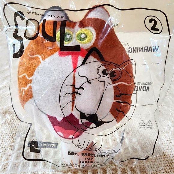 Disney Pixar Soul MR. MITTENS CAT Plush #2 - NEW McDonalds 2020 Happy Meal Toy - Picture 1 of 3